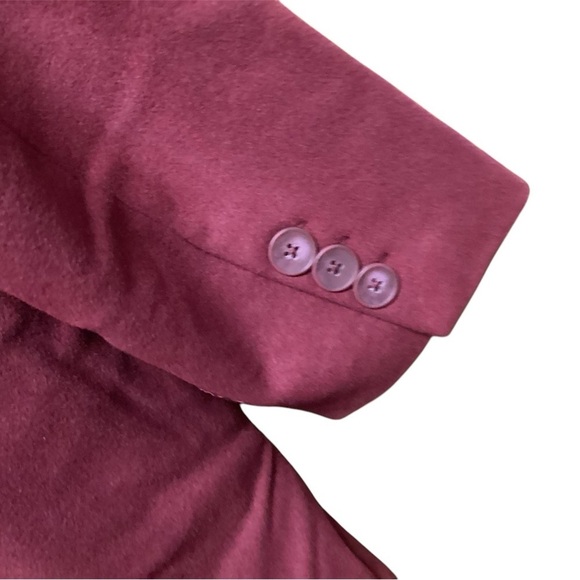 WOMENS ELLOS WOOL BLEND PEA COAT IN WINE. SIZE 22 - Picture 4 of 5